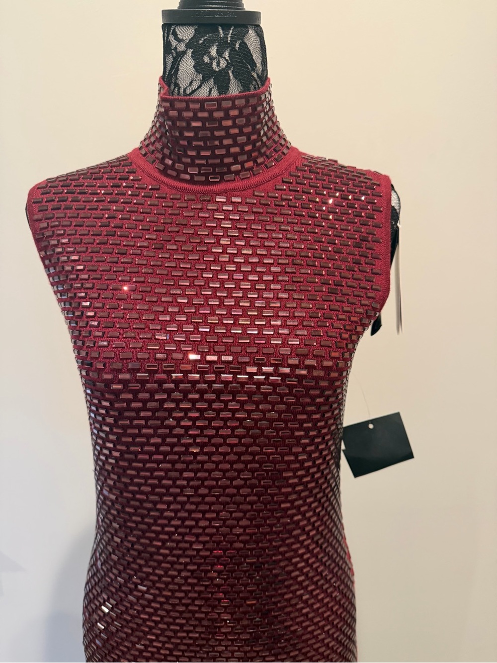 Retrofete Burgundy Sequin Maxi Dress - Picture 14 of 16